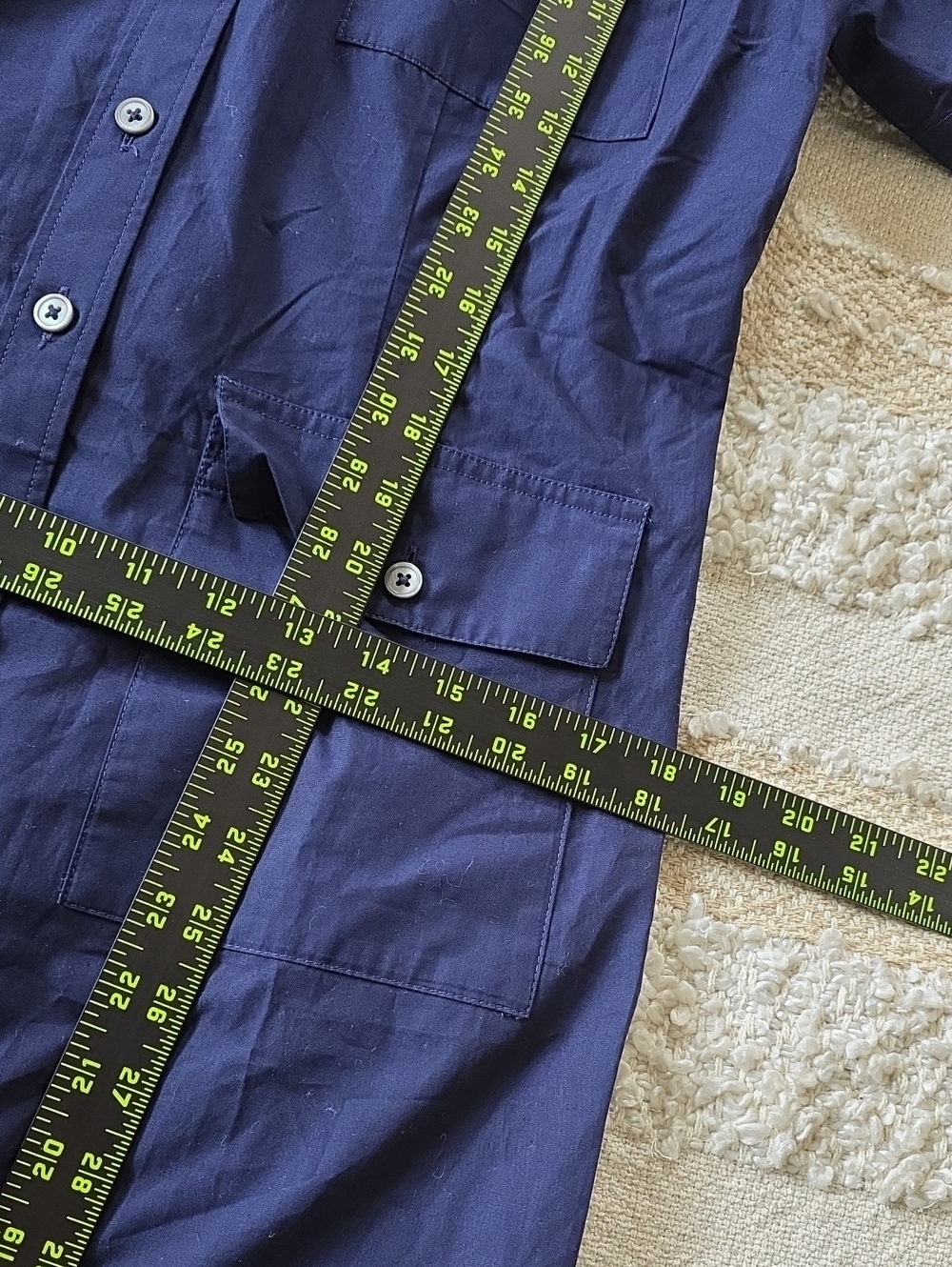 Utility midi shirt-dress in cotton J. Crew Navy Short-Sleeve Shirt Dress 10 - Picture 5 of 6